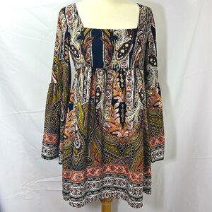 Sage Paisley Baby Doll Dress